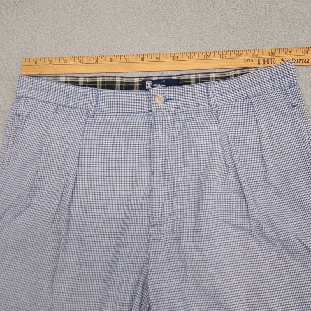 Polo Ralph Lauren Shorts Mens 36 (Fits 34) Classic Golf Blue Houndstooth Crest - Picture 7 of 11